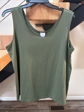 Chico's Olive Green Scoop Neck Tank